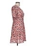 Unbranded Floral Pink Red Casual Dress Size L (estimated) - photo 4