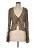 AFRM Floral Black Green Long Sleeve Blouse Size M - photo 1