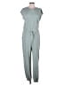 Double Zero 100% Cotton Solid Gray Jumpsuit Size L - photo 1