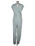Double Zero 100% Cotton Solid Gray Jumpsuit Size L - photo 2