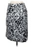 Talbots 100% Polyester Animal Print Silver Casual Skirt Size 4 Petite - photo 2