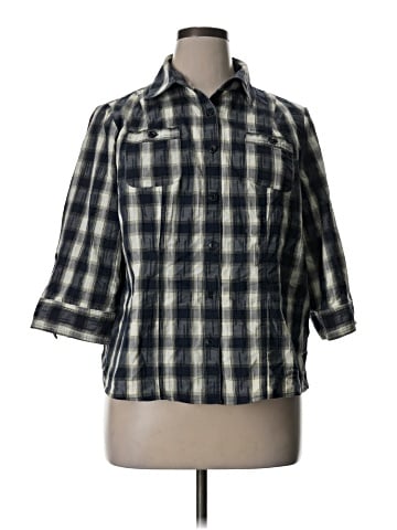 Cj Banks 3/4 Sleeve Button-Down Shirt (view 1)