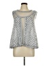 Pol 100% Polyester Silver Sleeveless Blouse Size L - photo 1