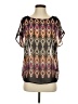 Zoa Black Short Sleeve Blouse Size S - photo 1