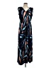 IMAN Multi Color Blue Casual Dress Size L - photo 1