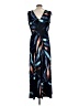 IMAN Multi Color Blue Casual Dress Size L - photo 2