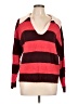 Central Park West Stripes Red Pullover Sweater Size L - photo 1