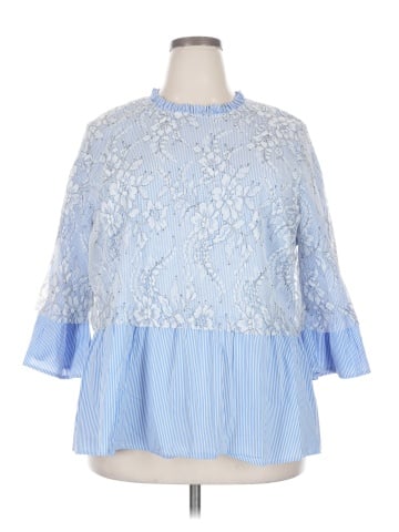 ELOQUII 3/4 Sleeve Blouse (view 1)