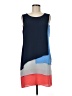 BCBGMAXAZRIA 100% Polyester Color Block Blue Casual Dress One size - photo 1