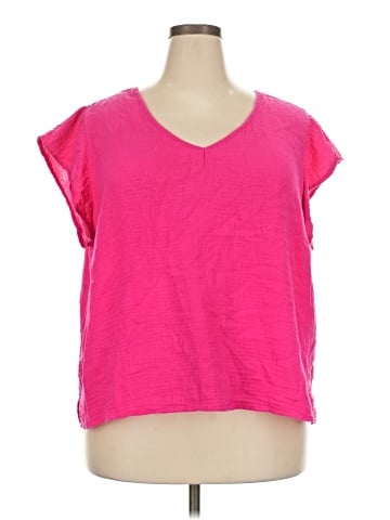 Three Dots Short Sleeve Top (view 1)