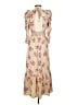 Unbranded 100% Polyester Floral Tan Casual Dress Size S - photo 2