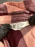 H&M 100% Cotton Checkered-gingham Brown Burgundy Long Sleeve Button-Down Shirt Size 20 - photo 3