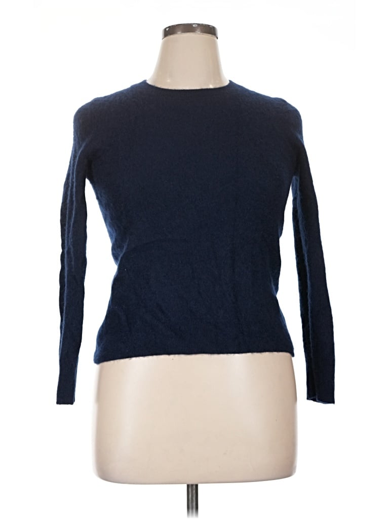 Pre-owned Nordstrom Cashmere Pullover Sweater In Blue