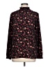 Anne Klein Floral Black Long Sleeve Blouse Size L - photo 1