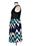 Pomelo Chevron-herringbone Blue Casual Dress Size M - photo 5