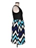 Pomelo Chevron-herringbone Blue Casual Dress Size M - photo 4