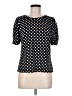 Acting Pro Polka Dots Black Short Sleeve Blouse Size M - photo 1