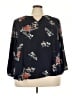 Fun2Fun 100% Polyester Floral Black 3/4 Sleeve Blouse Size 3X - photo 1