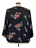 Fun2Fun 100% Polyester Floral Black 3/4 Sleeve Blouse Size 3X - photo 2