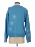 Day + Moon 100% Acrylic Stars Blue Pullover Sweater Size S - photo 2