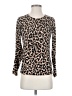 J.Crew Factory Store 100% Cotton Animal Print Brown Pullover Sweater Size XS - photo 1