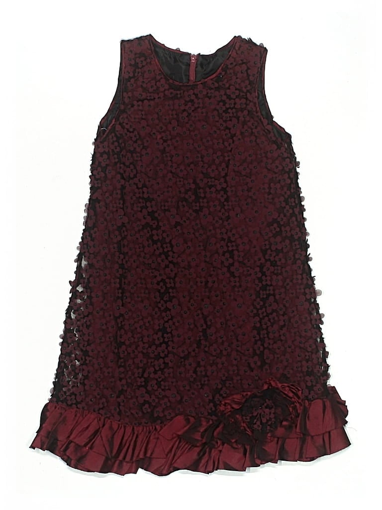 Pre-owned Unbranded Kids' Dress In Burgundy
