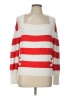 Ann Taylor Stripes White Pullover Sweater Size L - photo 1