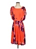 Baraschi 100% Polyester Print Orange Cocktail Dress Size S - photo 1