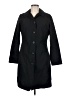 Lands' End 100% Polyester Black Trenchcoat Size 6 - photo 1