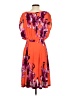 Baraschi 100% Polyester Print Orange Cocktail Dress Size S - photo 2
