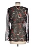 Anxiety 100% Polyester Black Long Sleeve Blouse Size L - photo 2