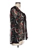Anxiety 100% Polyester Black Long Sleeve Blouse Size L - photo 4