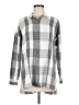 Splendid 100% Rayon Checkered-gingham Gray Long Sleeve Button-Down Shirt Size M - photo 1