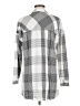Splendid 100% Rayon Checkered-gingham Gray Long Sleeve Button-Down Shirt Size M - photo 2