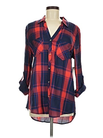 Tinsel 3/4 Sleeve Button-Down Shirt (view 1)