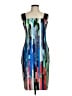 Milly Graphic Stripes Red Blue Cocktail Dress Size 8 - photo 1