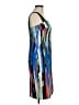Milly Graphic Stripes Red Blue Cocktail Dress Size 8 - photo 4
