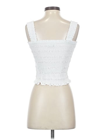 Madewell Poplin Smocked Tank (view 2)