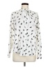H&M Print Ivory Long Sleeve Blouse Size 6 - photo 1