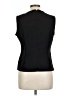 Ronni Nicole 100% Nylon Solid Black Silver Sleeveless Top Size L - photo 2