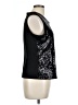 Ronni Nicole 100% Nylon Solid Black Silver Sleeveless Top Size L - photo 4