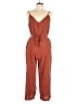 Weatherproof Solid Brown Jumpsuit Size L - photo 1