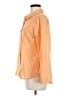 Chico's 100% Cotton Color Block Orange 3/4 Sleeve Button-Down Shirt Size Med (1) - photo 5