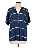 Unbranded Blue Short Sleeve Blouse Size L - photo 1
