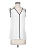 Halogen 100% Polyester White Sleeveless Blouse Size S - photo 1