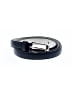 Unbranded 100% Leather Black Blue Leather Belt Size XL - photo 1