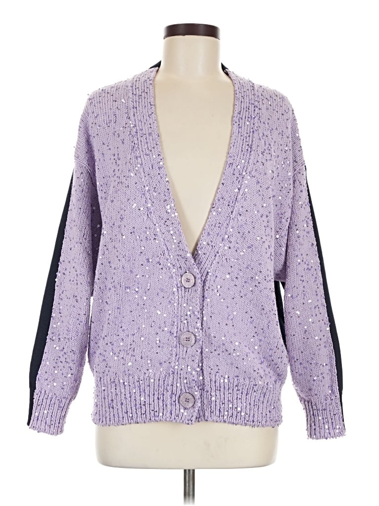 Pre-owned Le Lion Cardigan Sweater In Purple