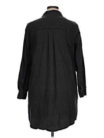 Madewell Black Denim Shirtdress (view 2)