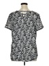 Apt. 9 100% Polyester Silver Short Sleeve Blouse Size XL - photo 2