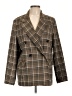 Avec Les Filles 100% Polyester Plaid Brown Blazer Size L - photo 1